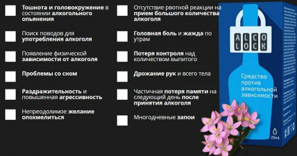 AlcoLock (Алколук) - средство против алкогольной зависимости