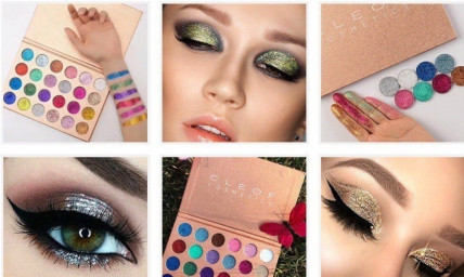 Cleof Cosmetics - палетка глиттеров